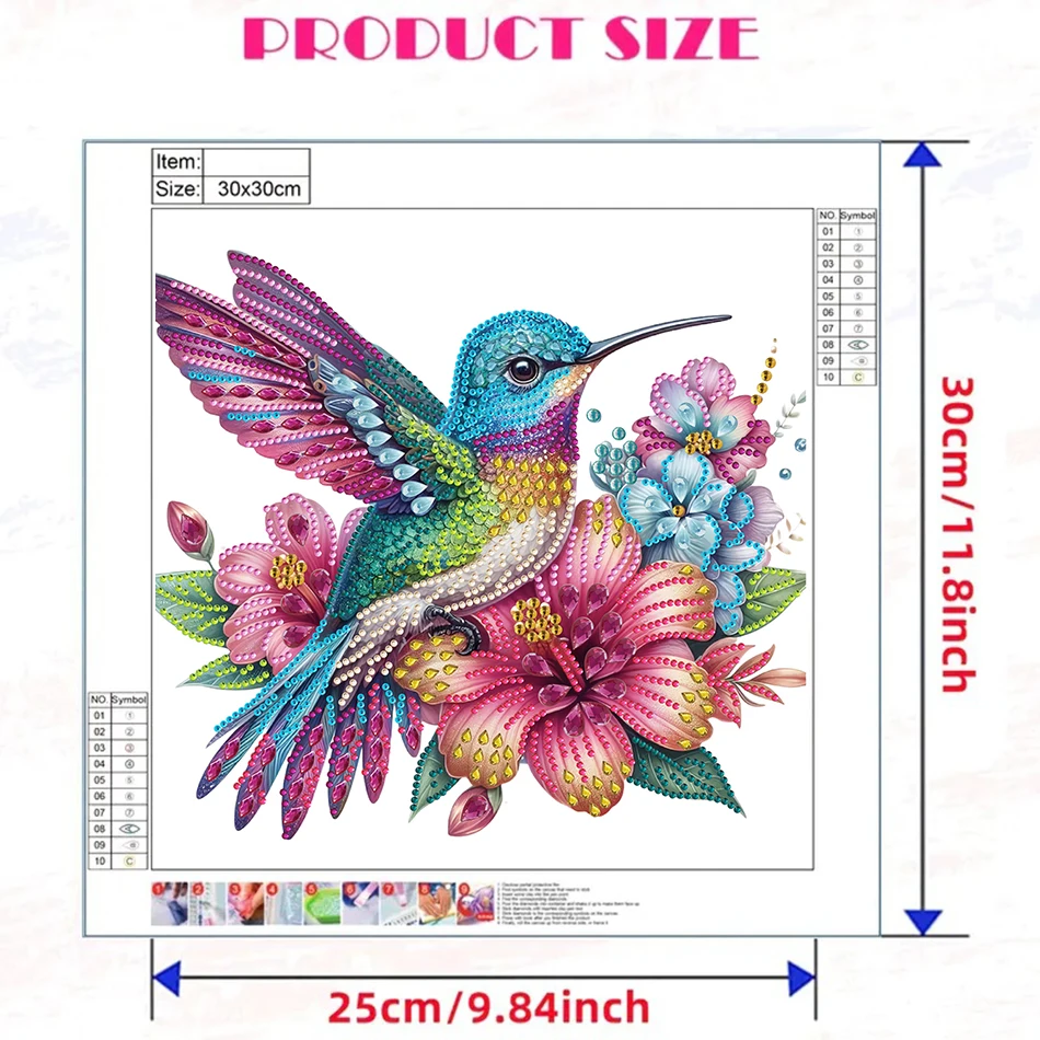 SDOYUNO Diy Diamond Painting Special Shape Drill Handmade Ornament Crystal Birds Animals Embroidery Rhinestone Home Decor ﻿