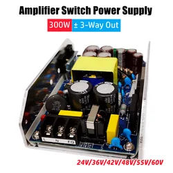 300W PSU Digital Amplifier Power Switch Board 3-Way Output Amplifier Switching Power Supply ±24V/36V/42V/48V/55V/60V 15V +12V1A