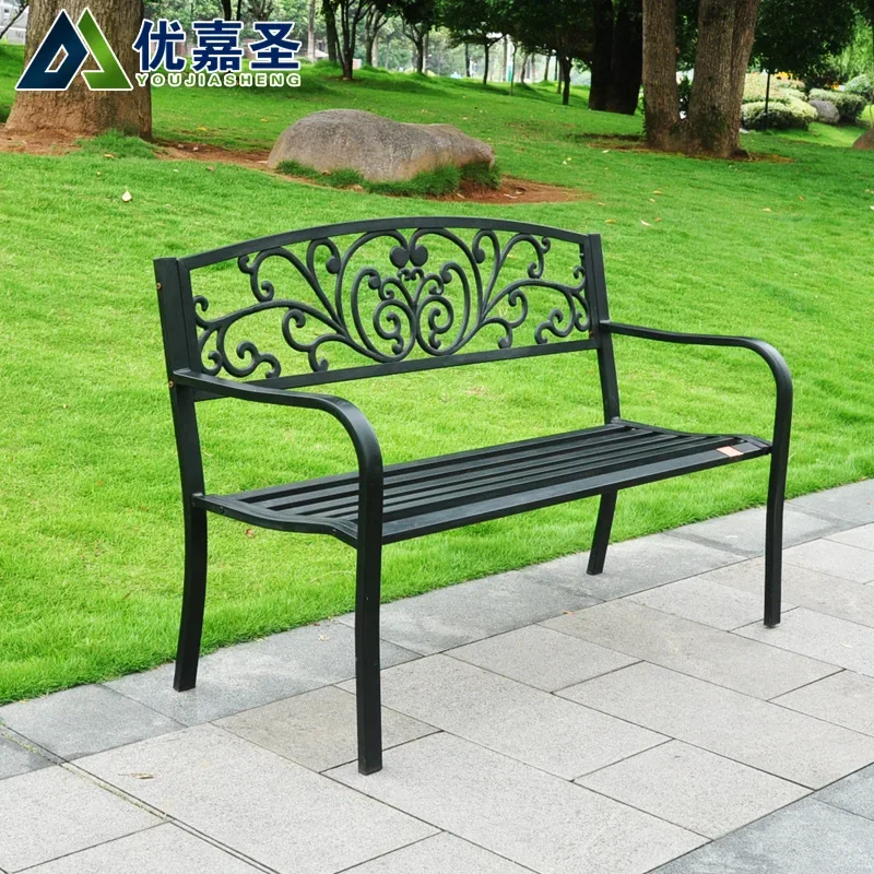 AOLIVIYA Metal Bench Rest Seat Waiting Balcony Park Steel Camping Chair Beach Picnic Chair Outdoor Garden Sun Folding