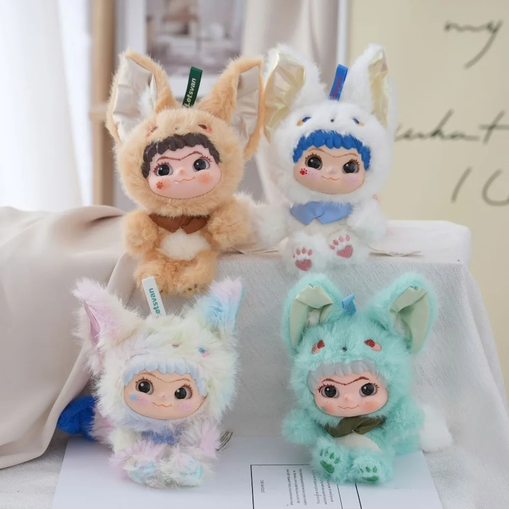 

Self - branded adorable plush gummi kk dolls featuring foxes and rabbits from the wawa mischievous diary as keychain