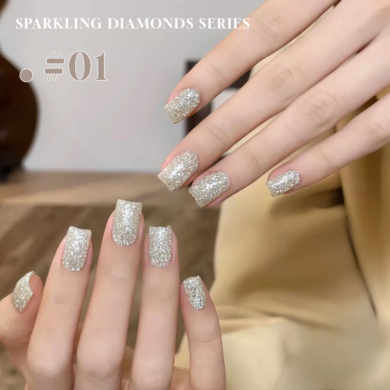 ยาทาเล็บเจล Stardust Crushed ขนาด 12 มล. สี Winter 2025 Ice Sheer Shade ประกายกลิตเตอร์ละเอียดพิเศษ ความเข้มข้นสูง ระยิบระยับดุจเพชรบด สำหรับตกแต่งเล็บ