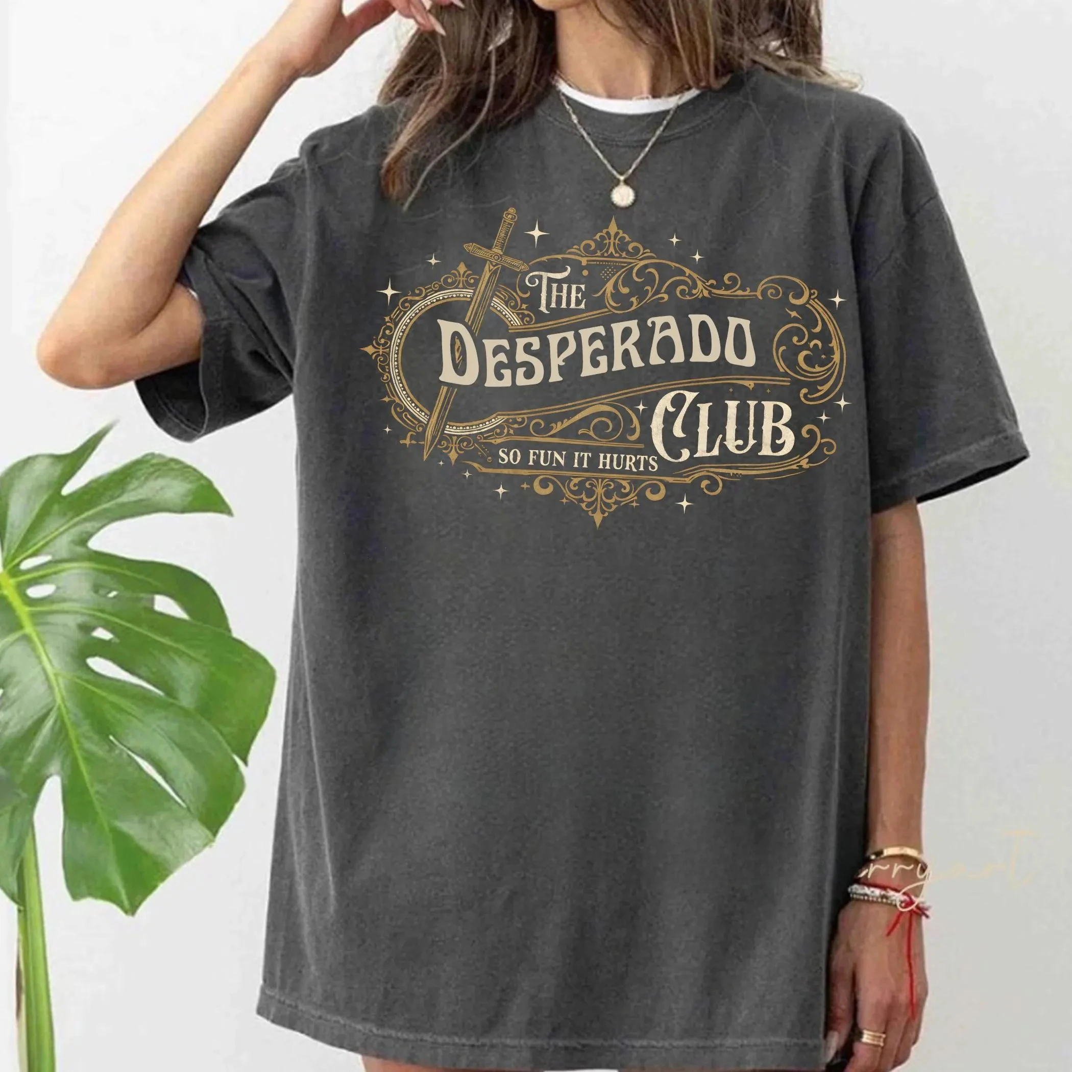 Camiseta Retro de Verano 2026 para Mujer, Estilo Desperado Club, Unisex, de Algodón Transpirable, Manga Corta, Holgada, Informal