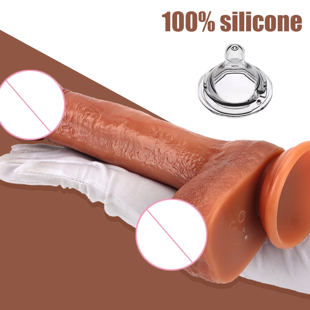 Liquid Silicone Dildos Vibrator Thrusting,Rotating,Vibrating Realistic Penis Sex Toys for Women Erotic Machine With Huge Sucker