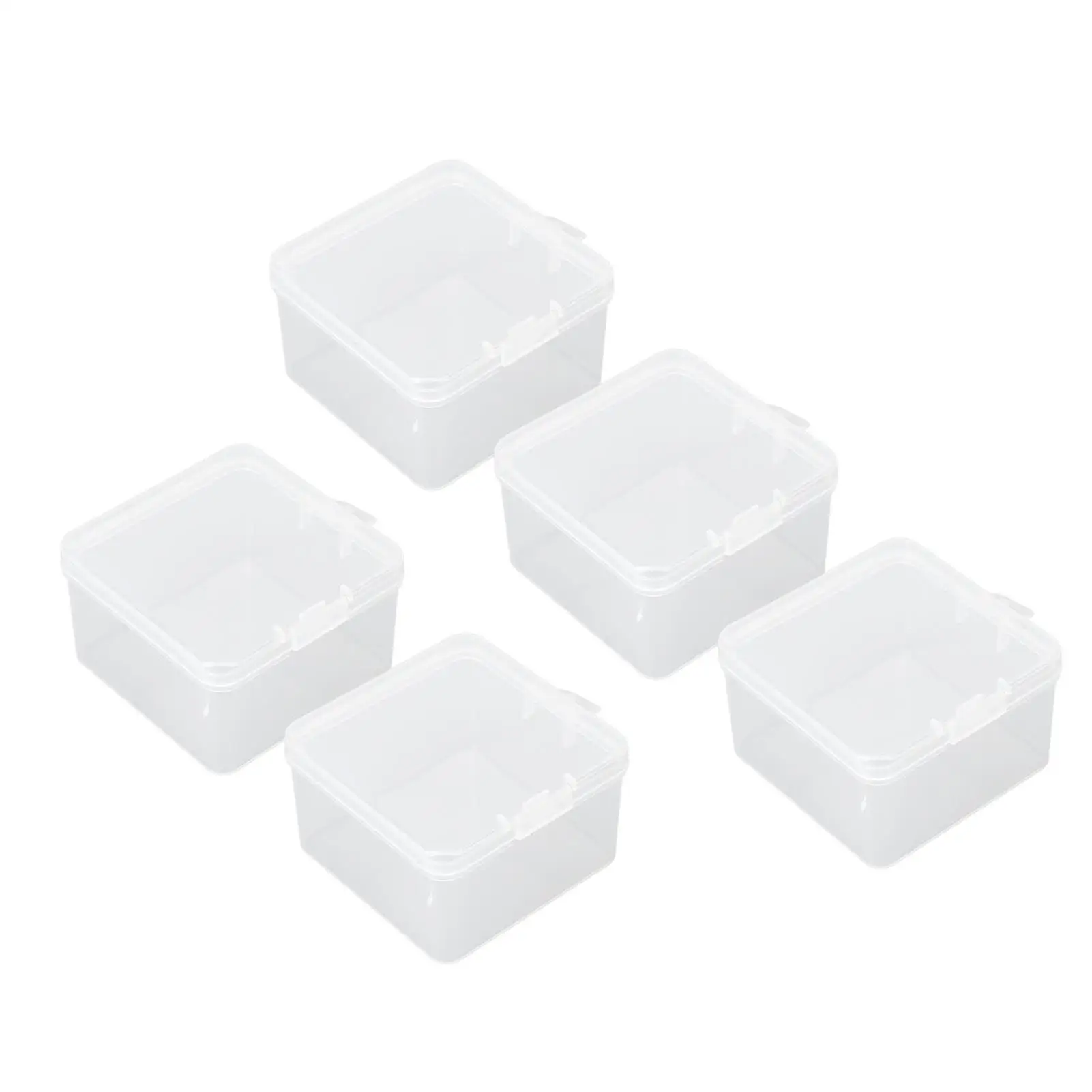 Compact Transparent Storage Box with Press-On Lid for necklaces - Small Clear Container ideal for cabinets