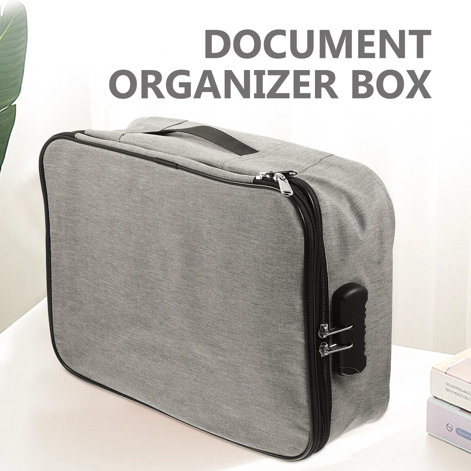 

Premium Collapsible Document Organizer Box Waterproof Fireproof Tear-Resistant Multi-Layer File Storage Bag for Passports Cards