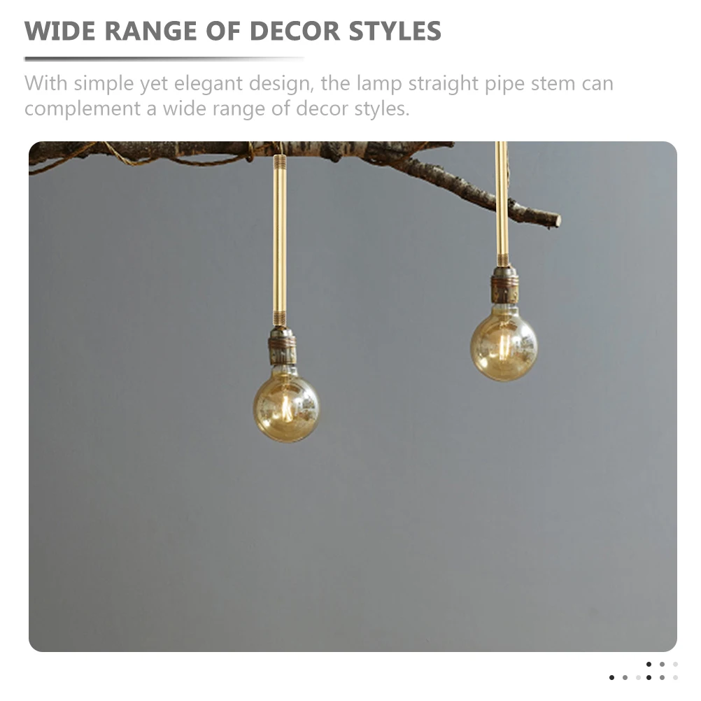 1 pièces tige droite tige droite tuyau fileté tige pour bricolage lampe Kit lampe réparation remplacement luminaire pièces