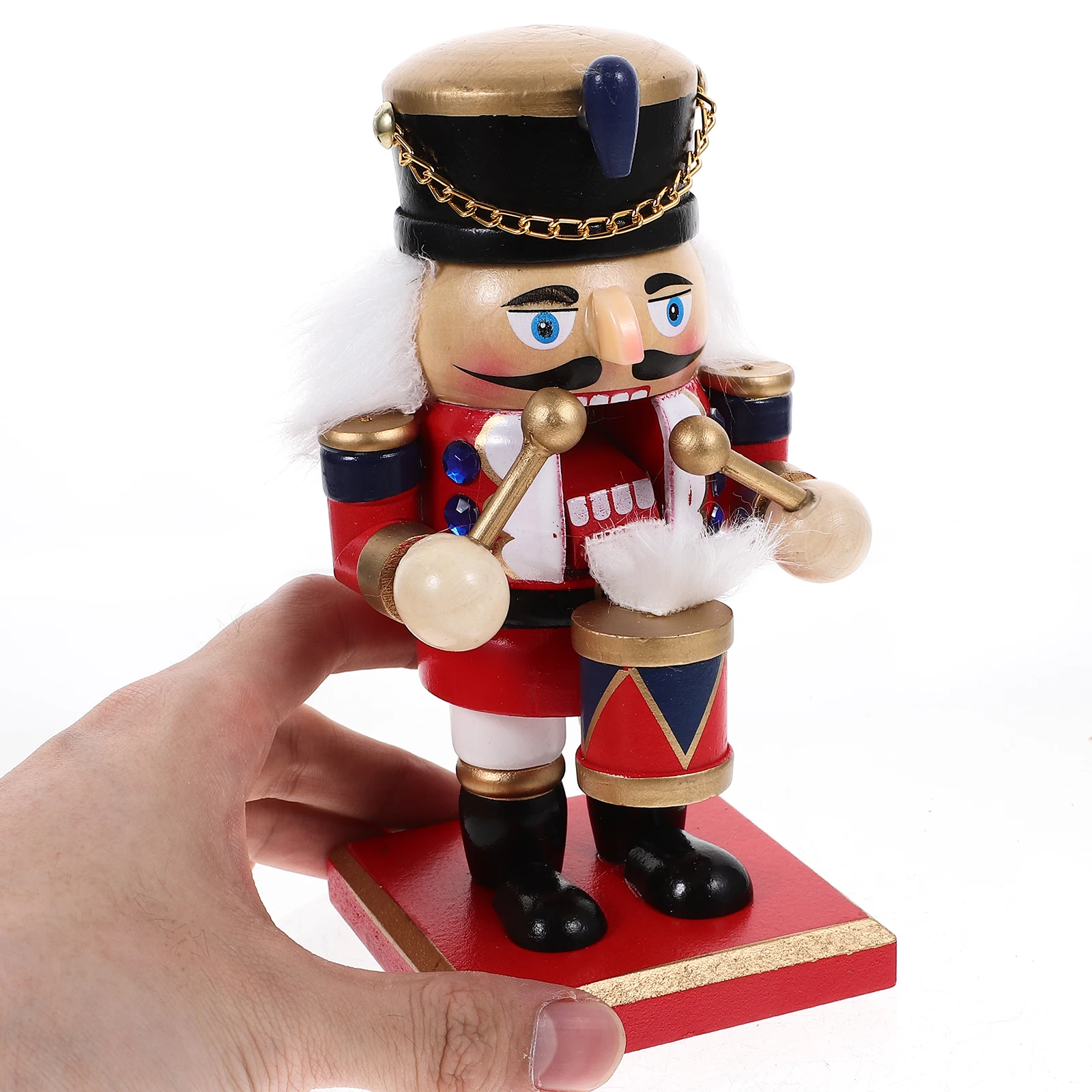 

Holiday Nutcracker Decoration Traditional Christmas Soldier Wooden Craft Ornament for Window Mantel Table Festival Display Xmas