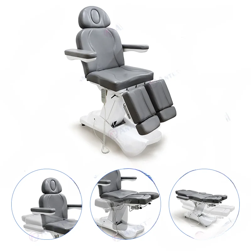 New Design Medical Examination Spa Furniture Chair 3 4 5 Motors Electric Beauty Bed Split Leg Electric Pedicure Chair