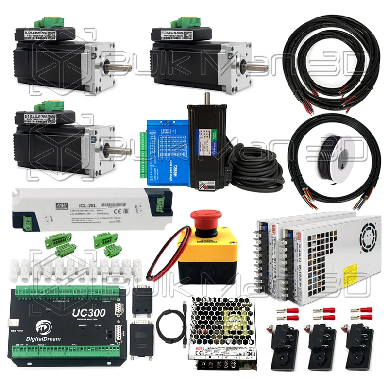 

USB 4-Axis UC300 Controller Bundle with IHSV57 180W 3000rpm Servo Motors for ULTIMATE Bee, QueenBee, WorkBee