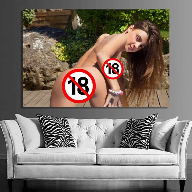 Sexy  Girl Adult Model Nude Big Ass Close Up Modern Wall Art Posters and Prints Canvas Paintings for Home Living Room Decor