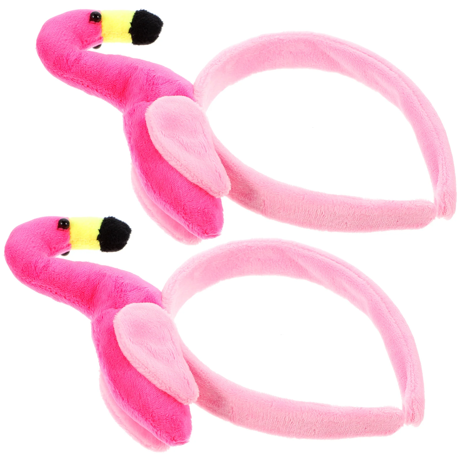 

2 Pcs Headband Flamingo Hair Accessories for Women Funny Hoops Decorate Party Headdress Banquet