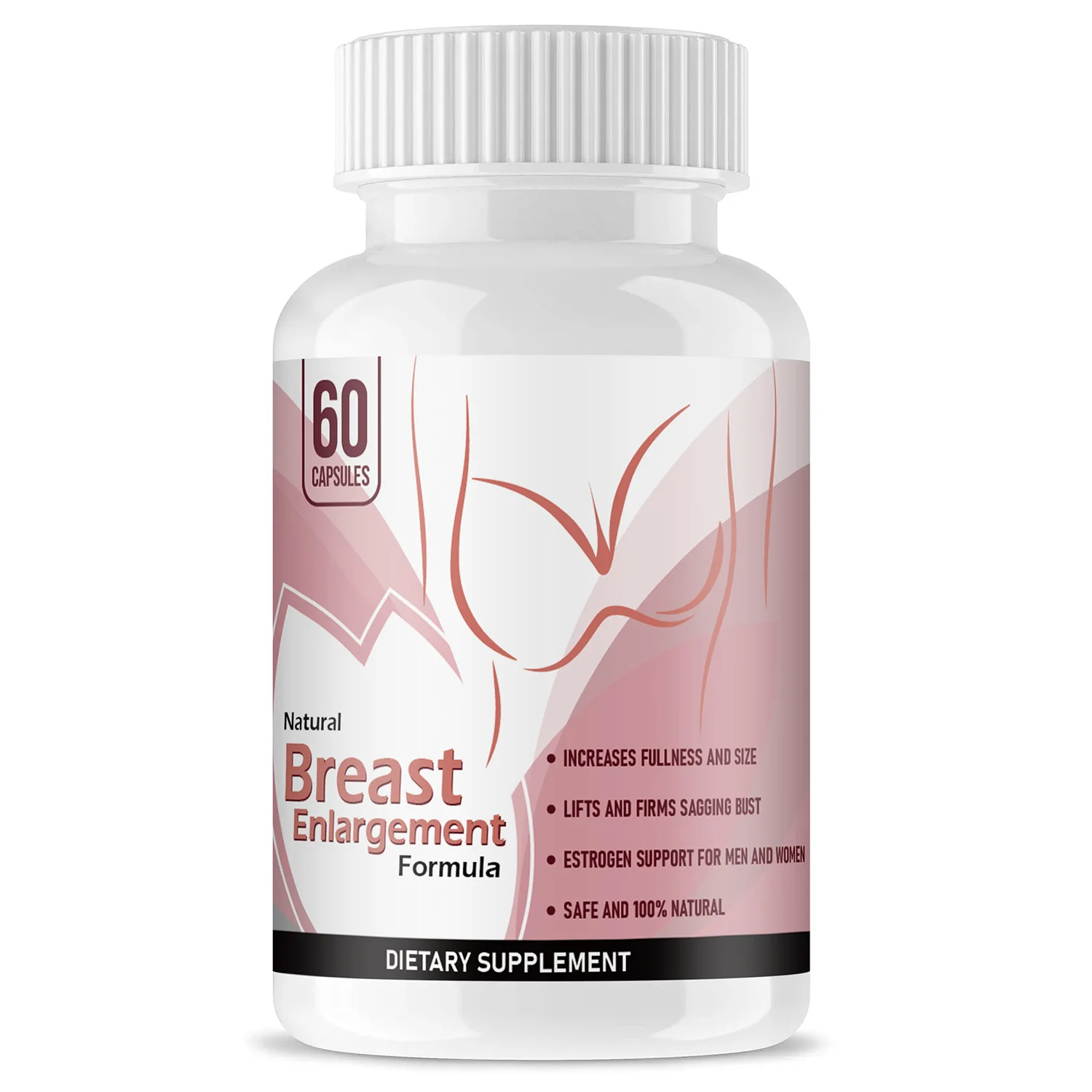 

1 bottle Larger and Fuller Breast Capsules Increase Fullness and Size Free Shopping