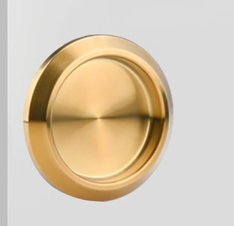 304 Stainless Steel Glass Door To Shower Room Round Recessed Handles Sliding Door Knobs Bathroom Furniture