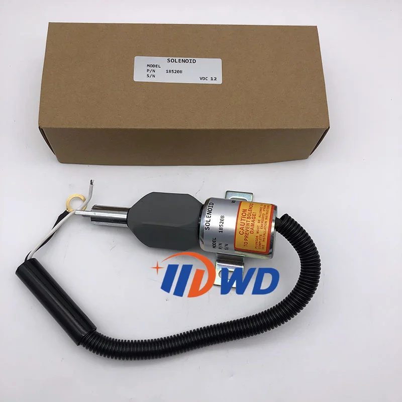 185208 12V Fuel Shut Off Solenoid For Gehl CTL70 for Mustang MTL20 Track Loader for Isuzu Engine 4JG1-TPA