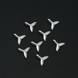 50pcs/lot--10x10mm Mini Mermaid Whale Tail Charms Pendants For Diy Jewelry Making Supplies Accessories Wholesale Bulk Items