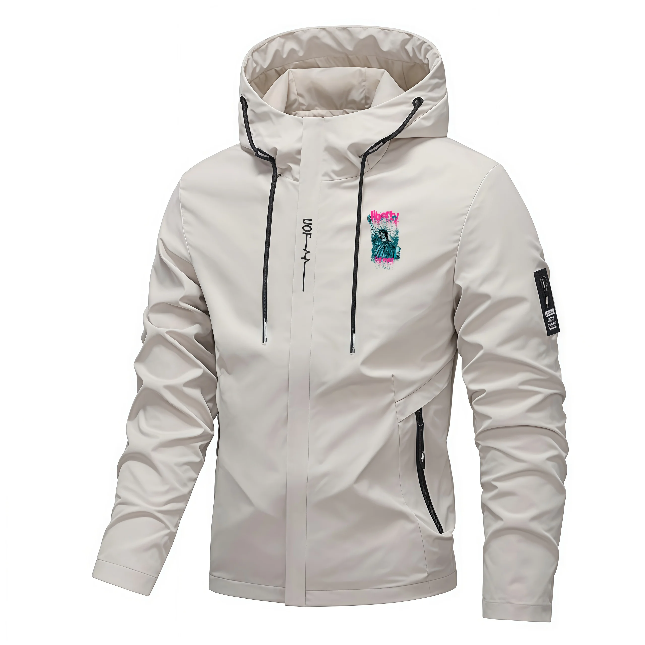 

Новая мужская куртка с принтом черепов 2026 года: модный тренд, уличная куртка для мужчин, повседневная мужская одежда, куртка с длинными рукавами и капюшоном