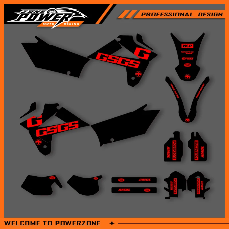 

POWERZONE для GASGAS Motocross Team, графический фон, наклейки, наборы наклеек для GASGAS 2007 2008 2009, EC, индивидуальный номер 01