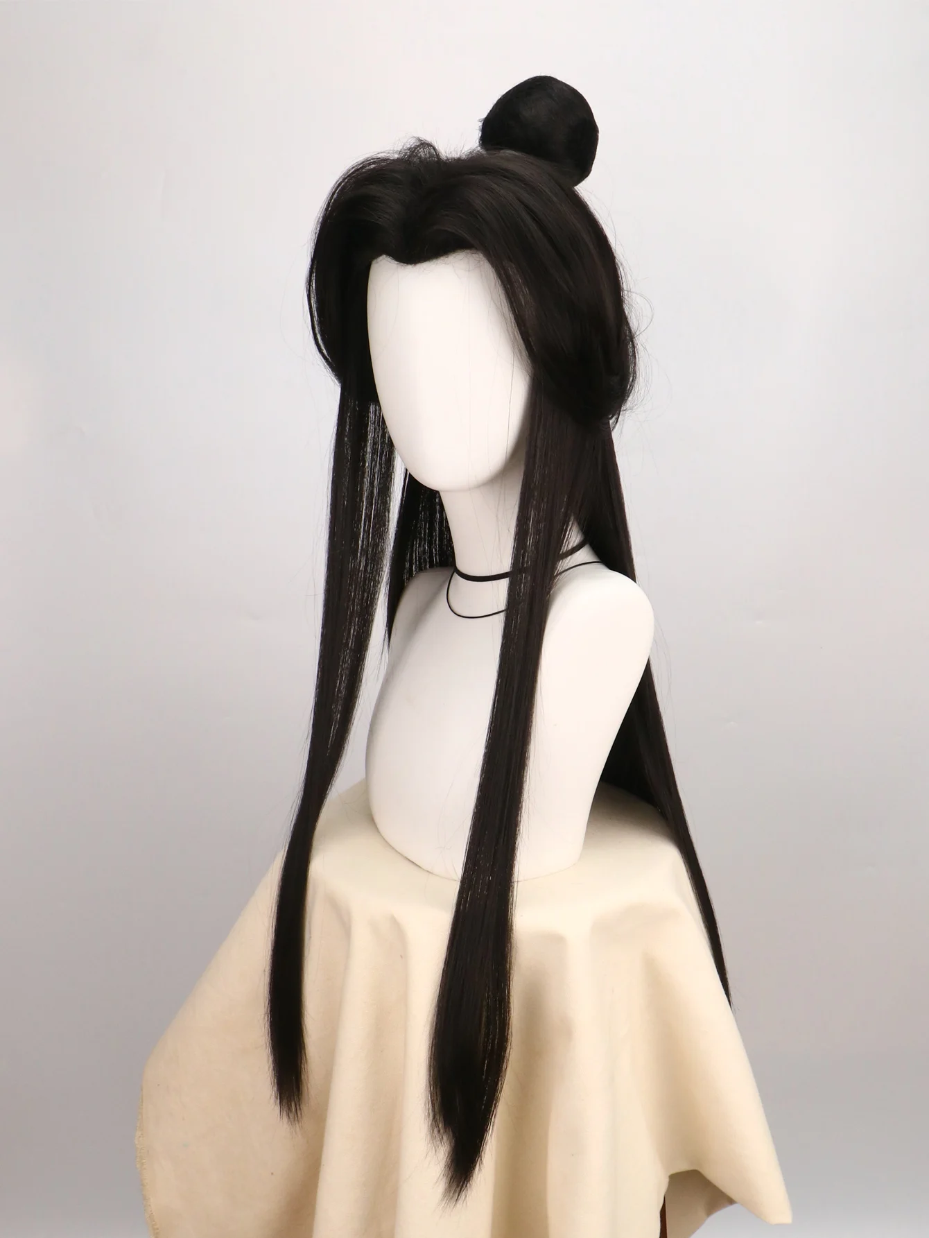 Heaven Official's Blessing Cosplay Xie Lian Wig Black Hair Tian Guan Ci Fu Hanfu Wigs Men Halloween Props