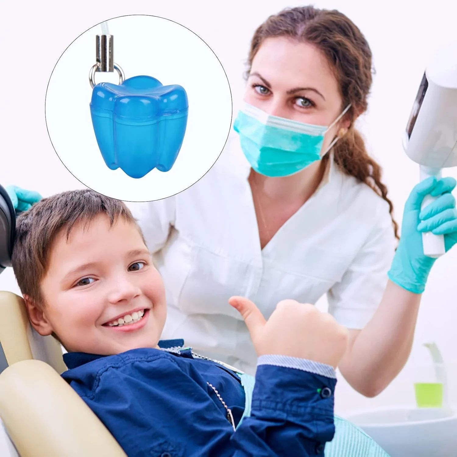 50 قطعة من قلادات حفظ الأسنان، قلادة أسنان صغيرة للأسنان المفقودة، حافظات أسنان الحليب للأطفال حقيبة خرافية الأسنان المدرسية Cla