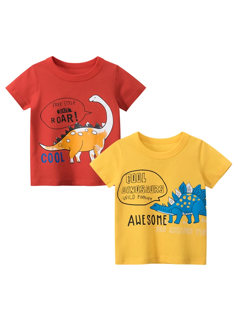 

New Summer Cartoon Dinosaurs Boys T Shirts Children's Clothing for Kids Tops Tees Shirts Baby Boys Short Sleeve