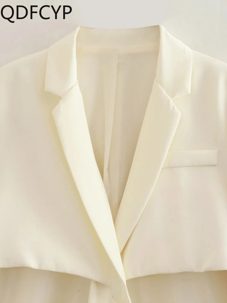 Women\'s Blazer New Autumn 2023 Sexy Hollow Out White Blazer Outerwear Casual Slim Fit Long Sleeve Elegant Coat Jacket for Women