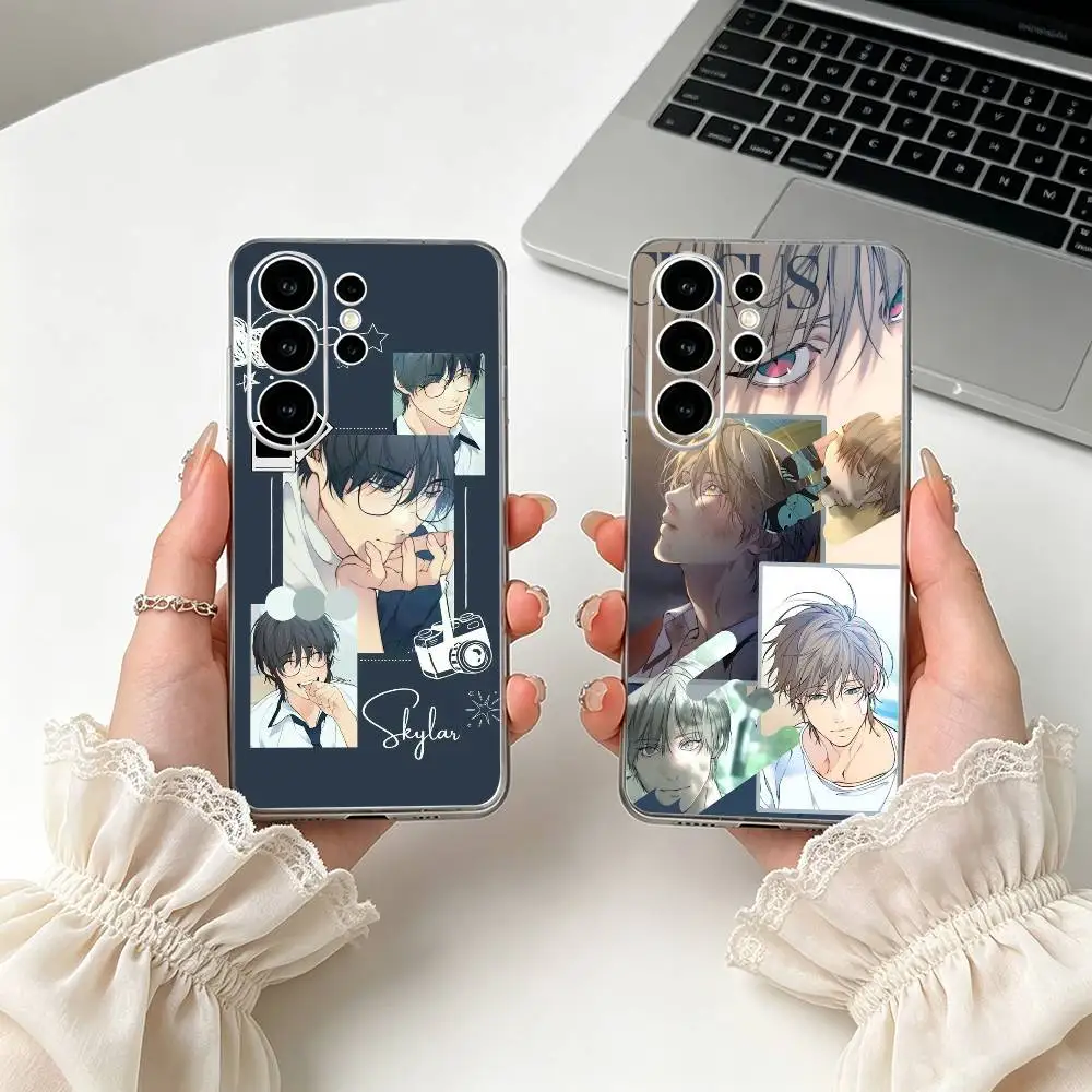 Korean Comics-L- Lost In The Cloud Phone Case For Samsung S25,Ultra,S24,S21,S22,S23,S30,S20,Plus,Fe,Lite Transparent Cover
