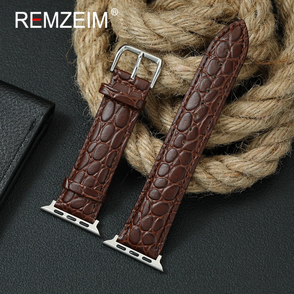 Krokodilmuster PU-Lederarmband für Apple Watch 10 9 8 7 6 5 4 Ultra SE 3 2 1 Herrenarmband 38/40/41/42/44/45/46/49 mm