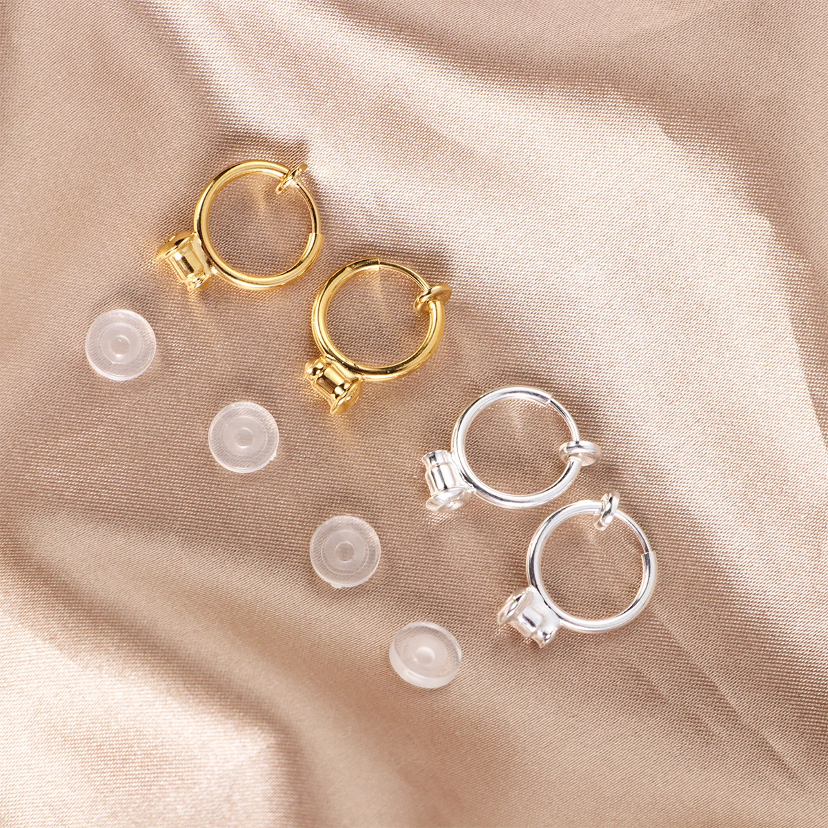 

6Pairs Ear Clips Set No Piercing Clip on Earrings Bright Color Adorable Design Perfect for Outfits Parties Gift