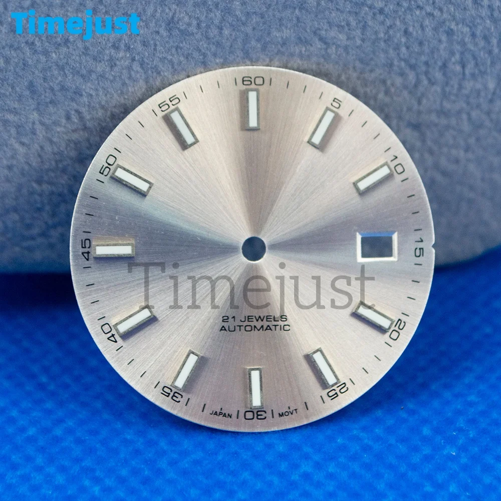 Men's NH35 Watch Dial Hands Green Luminous 31mm Face Pointers For Datejust NH35A/4R35/NH35/NH36 Movement Watch Parts Accessories