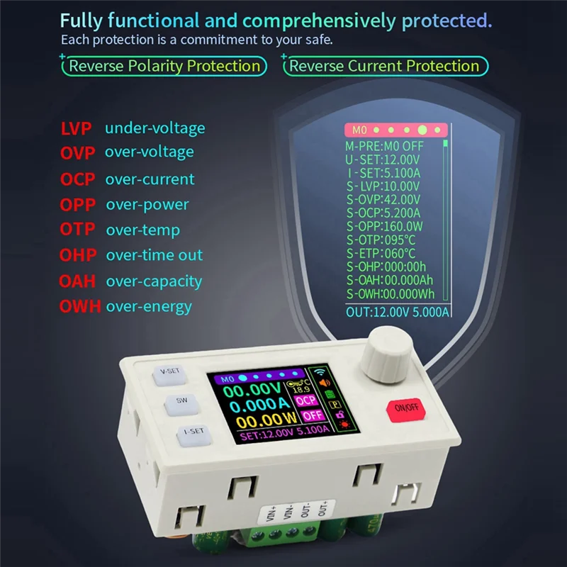 ABMF-SK60S Adjustable DC Regulated Power Supply+433M Kit Constant Voltage Constant Current 5A 60W Step-Down Module