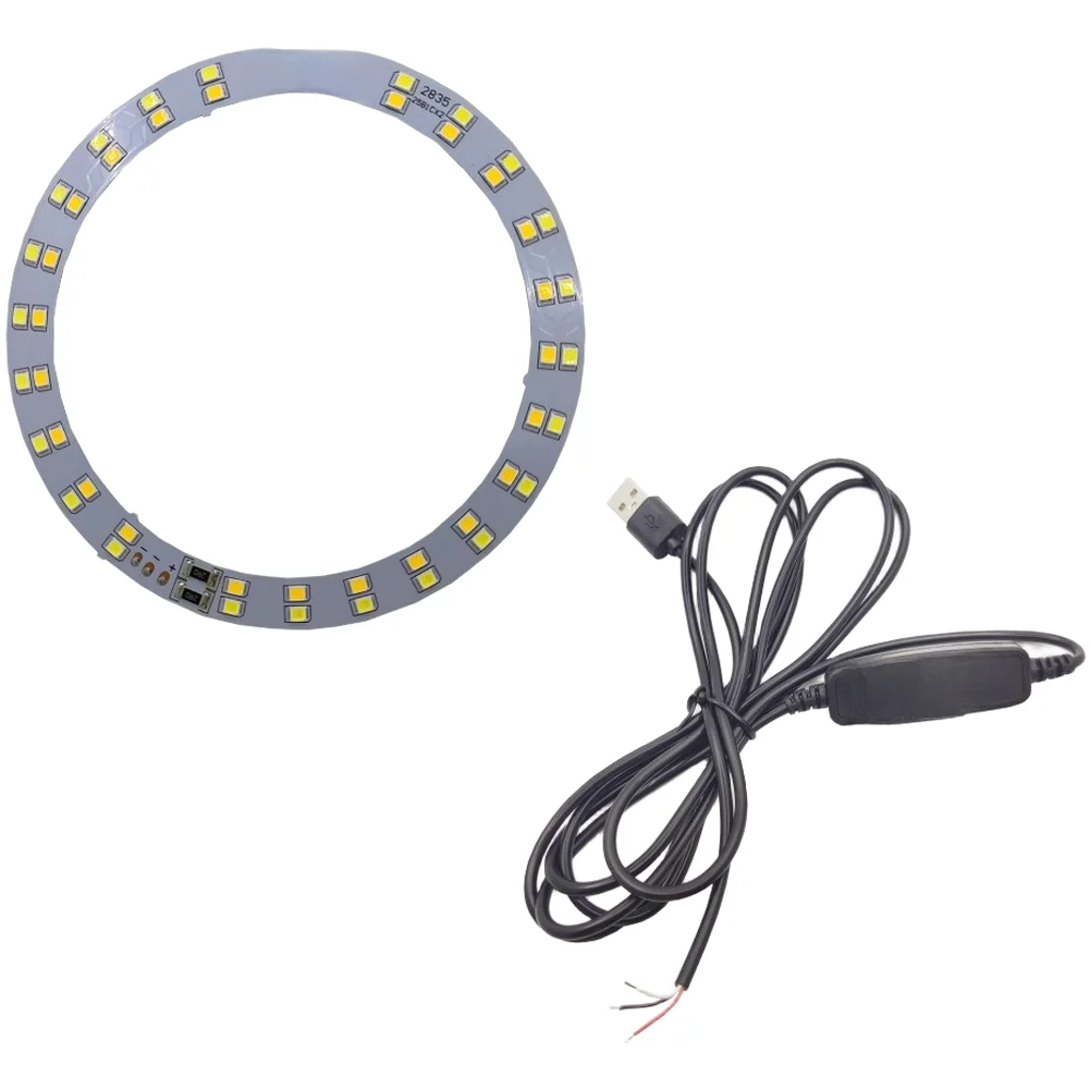 Dual Color Temperature LED Ring Light Chip 3V 5V 10W With USB Control Cable For Makeup And Selfie Lighting Needs