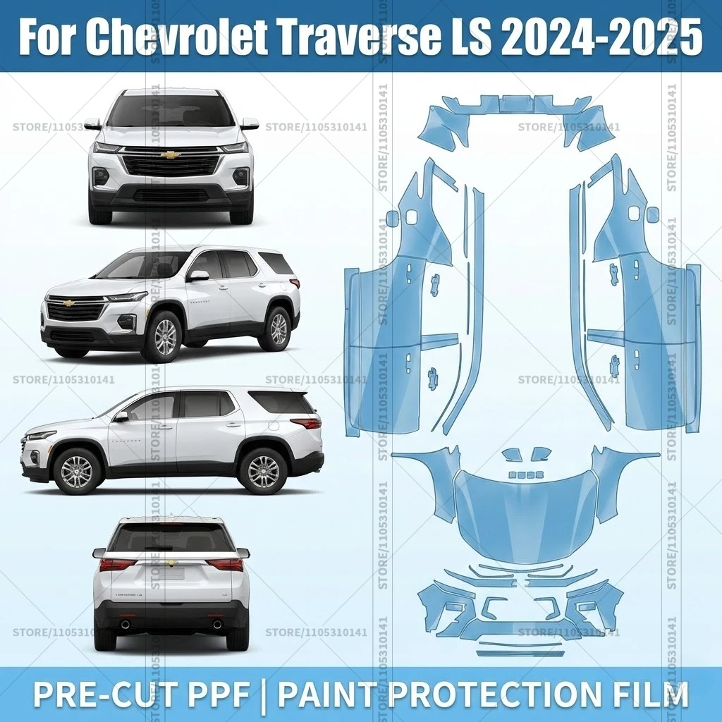 

Предварительно нарезанная прозрачная защитная пленка PPF для автомобиля, полная защита кузова для Chevrolet Traverse LS 2024-2025