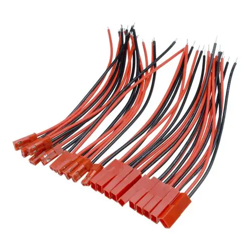 10 Paar 100mm 22AWG Kabel JST Stecker-Buchse 2-Pin-Verbindungskabel für RC-Helikopter FPV-Drohne Quadcopter – Detail 4