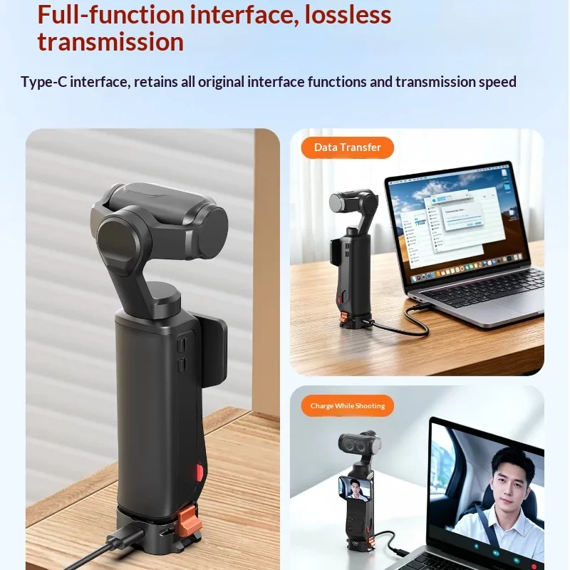 Magnetic Charging Camera Mount For Insta360 Luna Ultra Adapter For Two-Jaw &1/4-Inch Threaded Connection Quick-Release Expansion
