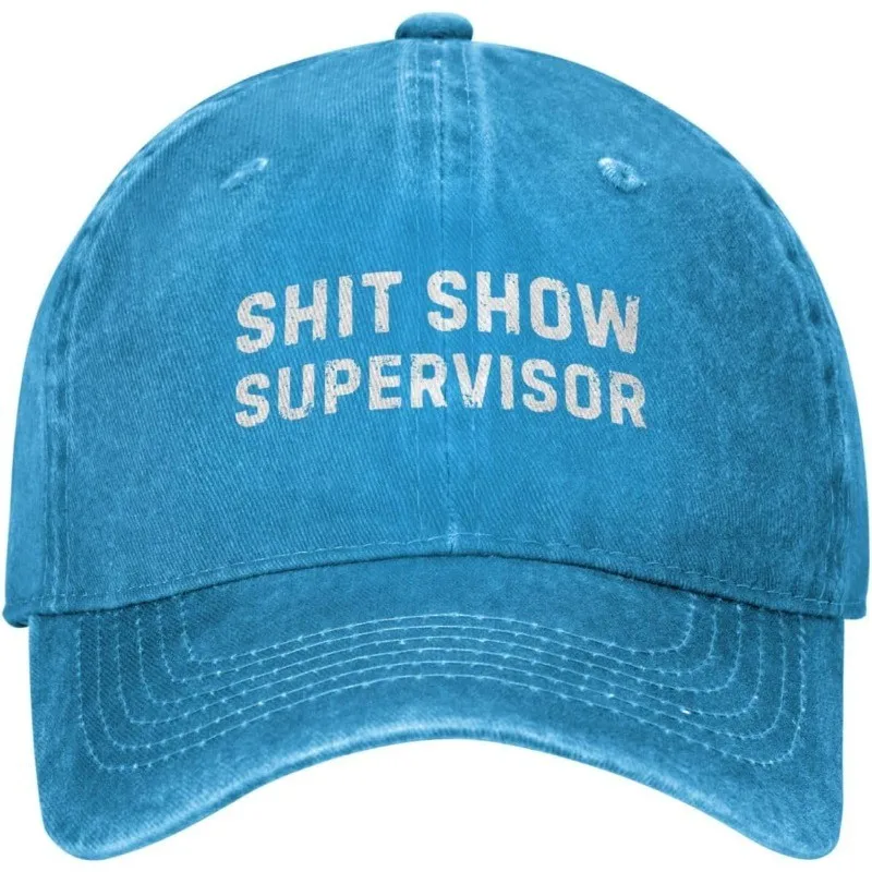 Shit-Show-Supervisor-Washed-Baseball-Cap-Funny-Adult-Hat-Curved-Brim-Cotton-Casual-Outdoor-Cap