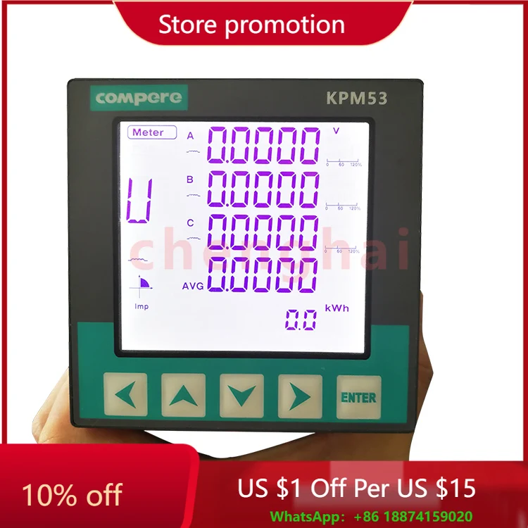 

Панельный дополнительный измеритель RS485 Modbus-RTU DI DO 31-й анализатор качества гармоникной мощности для ПЛК
