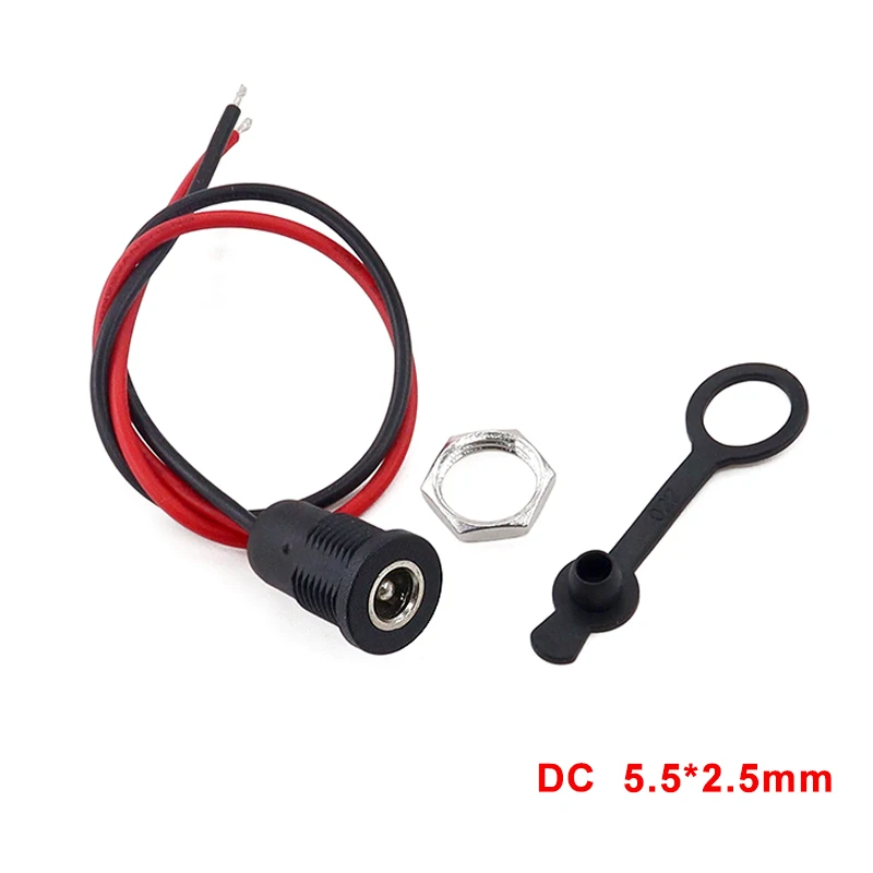 1-5PCS Electric Scooter 5.5*2.0mm/5.5*2.5mm Charging Port Plug Wire, Aviation High Current 5A Charging DC Socket Parent Wire