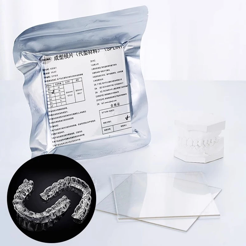 

Dental Lab Splint Thermoforming Materia Soft Hard 0.8/1.0/1.5/2.0mm For Denstity Orthodontic Resin Vacuum Forming Sheet