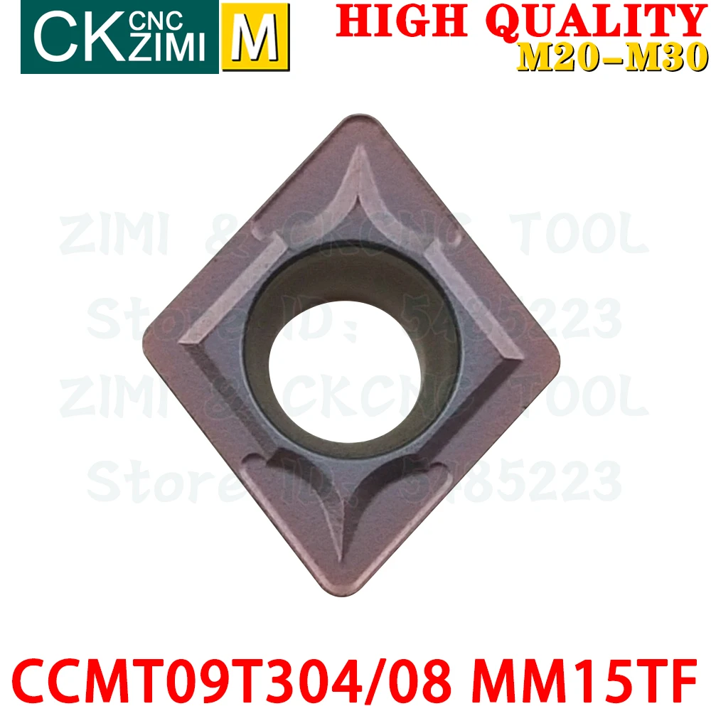 CCMT09T304 MM15TF CCMT09T308 MM15TF Inserti in metallo duro Inserti interni per tornitura esterni Utensili CCMT 09T3 CCMT09T3 CNC Utensili da taglio per tornio meccanico in metallo per acciaio inossidabile