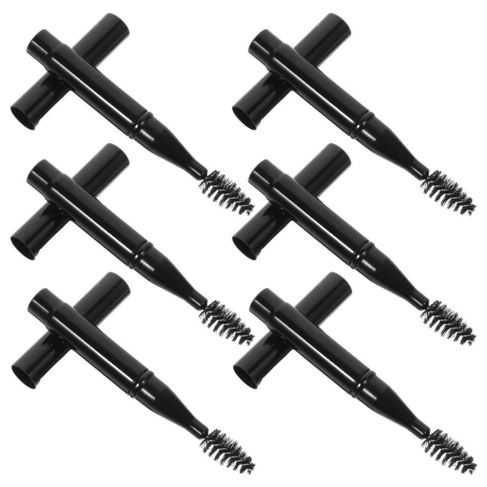 6 pezzi pennello per sopracciglia applicatore pettine per ciglia strumento portatile per trucco da viaggio bacchetta per ciglia a doppia estremità per modellare le sopracciglia multifunzionale