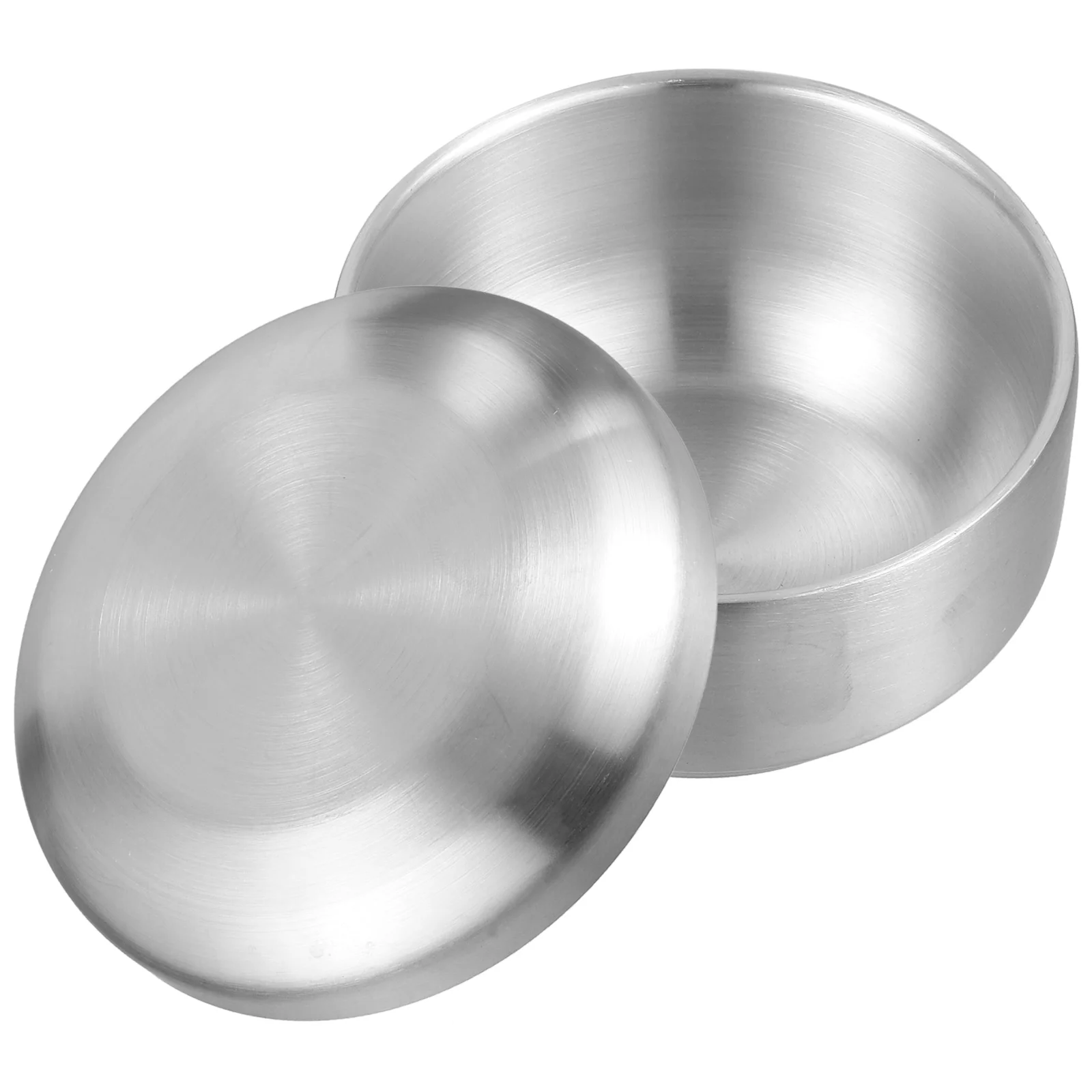 

1pc Stainless Steel Rice Bowl 304 Double Layer Insulated Korean Soup Container with Lid Heat Resistant Small Bowls