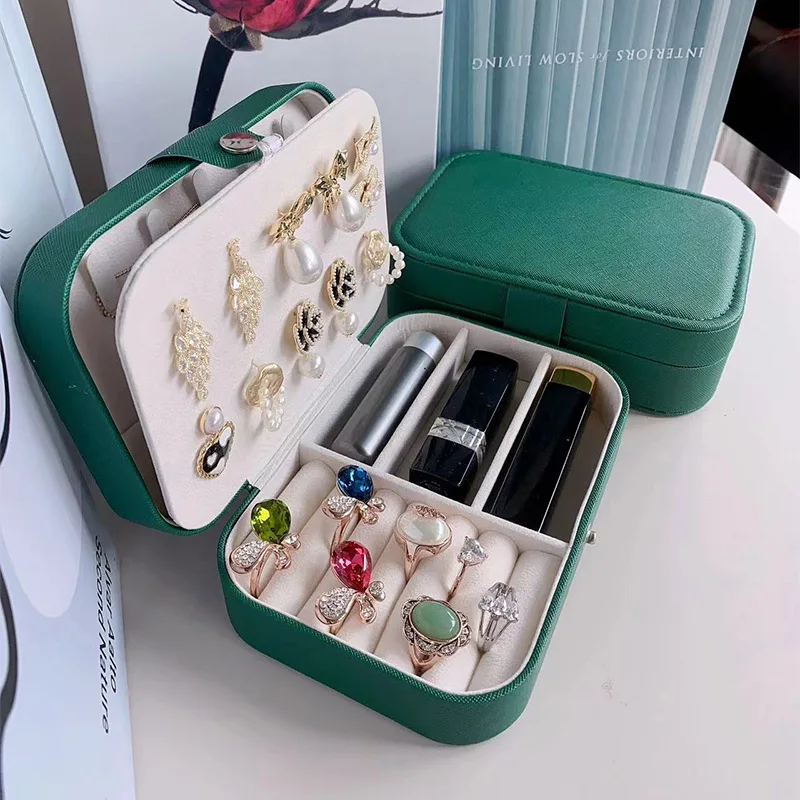 Portable Jewelry Storage Box Travel Organizer Case