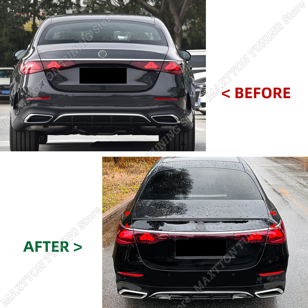 For Mercedes Benz E Class W214 E260 E300 AMG 2024-up Car Rear Trunk Spoiler Splitter Tail Wing Lid Body Kits Modification