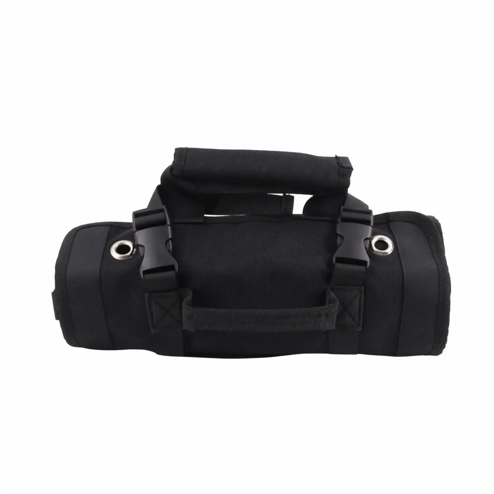 Portable Tool Roll Storage Pouch with Double Buckle Straps for Electrician Work Bag Heavy Duty Oxford Carrier