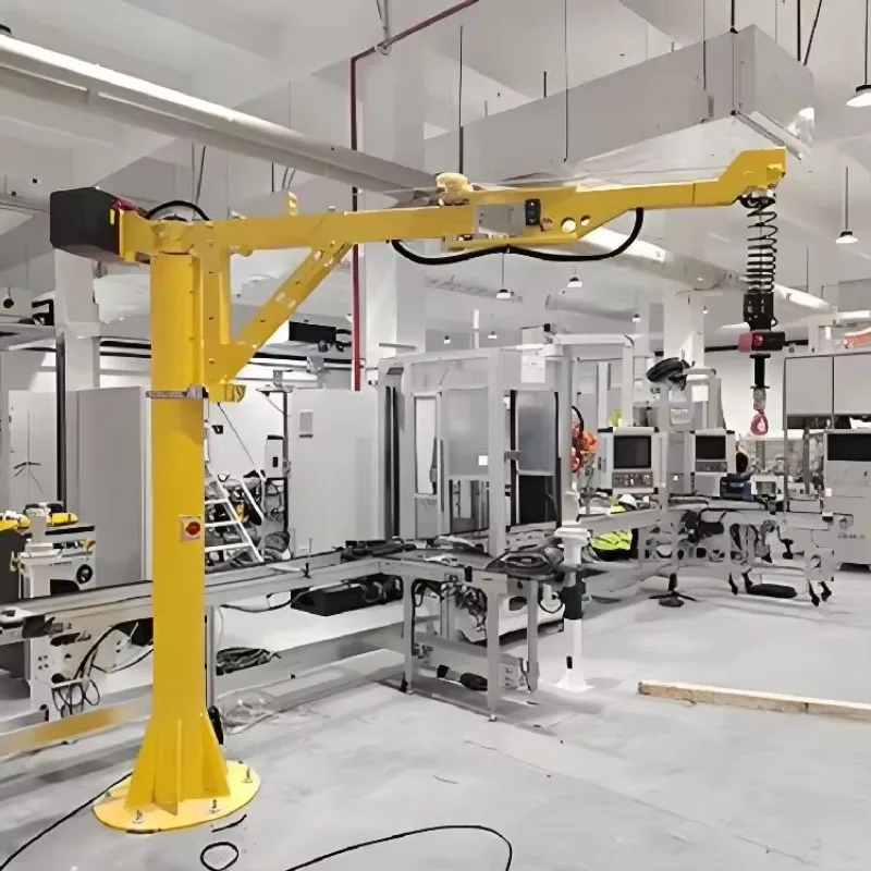 Customized CE Certified Factory Direct Sales China Manufacturer 1t 2t Small Folding Arm Jib Balance Crane With Intelligent Hoist
