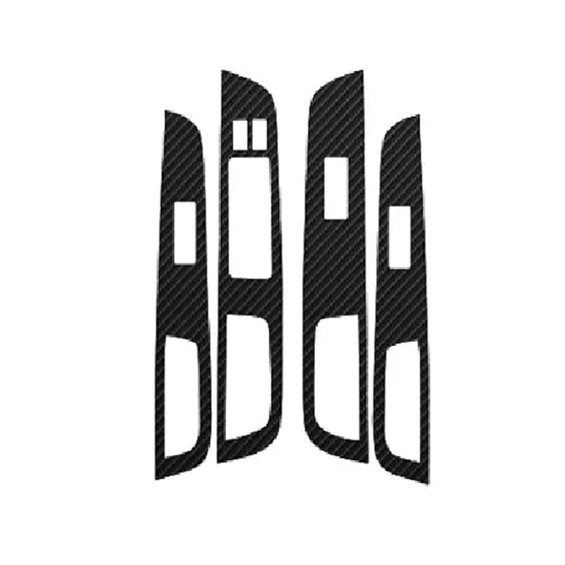 

Автомобильная карбоновая наклейка, кнопка подъема окна автомобиля, панель переключателя, наклейки для Nissan TIIDA 2005-2010, запчасти-A61E