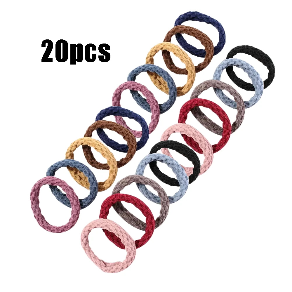 20PCS Simple Basic Elastic Hair Bands Ties