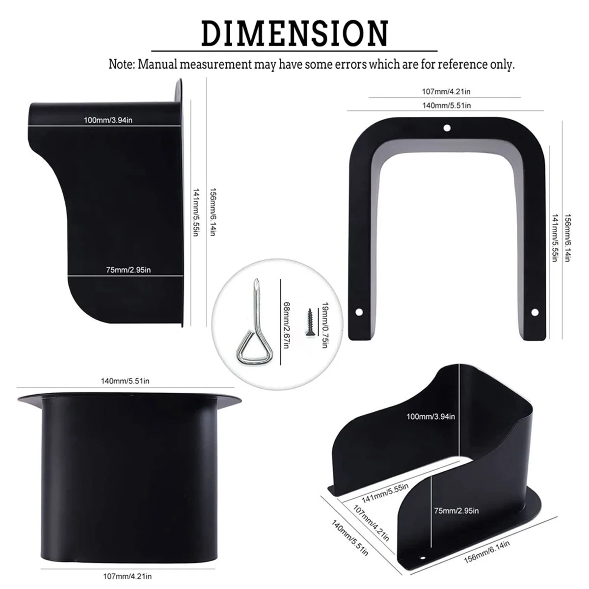 B34B-Doorbell Rain Cover Set, Keypad Cover,Metal Doorbell Protector Cover, Compatible with Most Video Doorbell.