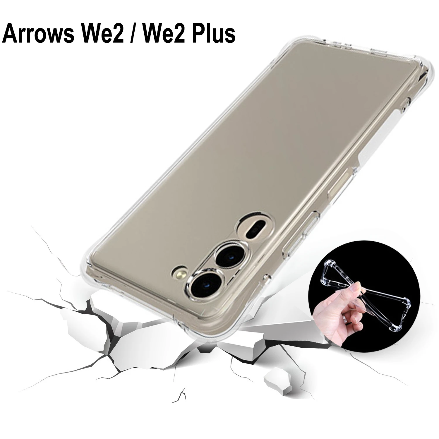 Para fujitsu setas we2 F-52E caso almofada de ar à prova de choque airbag silicone capa traseira caso macio para fujitsu setas we2 plus F-51E