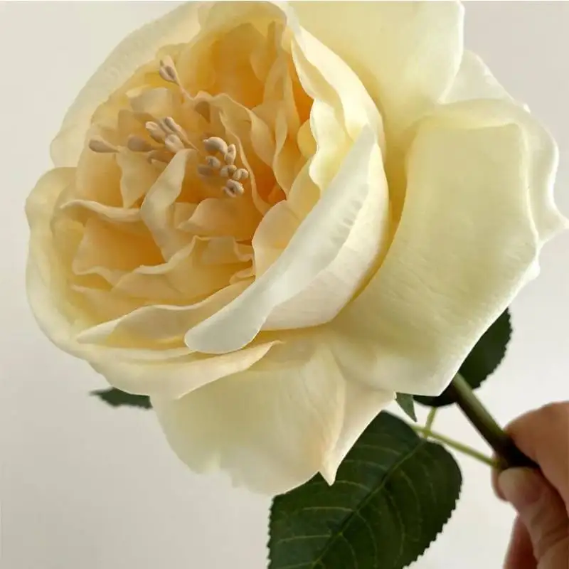 5Pc Hand-feeling Moisturizing Roses Austin Artificial Flowers Wedding Bride Bouquet Real Touch Rose Party Home Decoration Floral